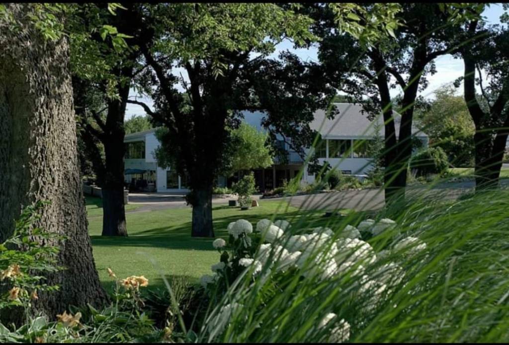 view of club from golf course